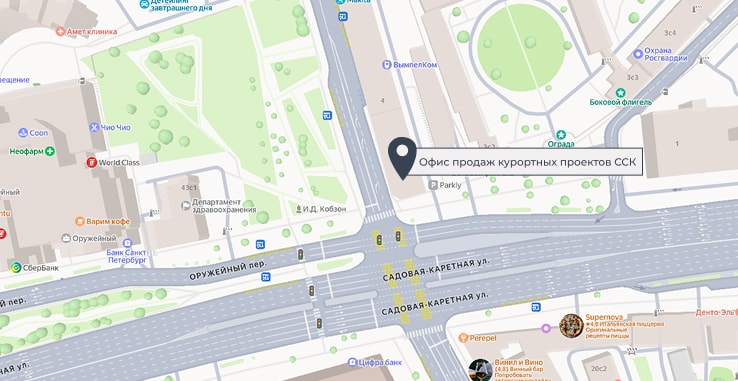 Карта расположения офиса ССК