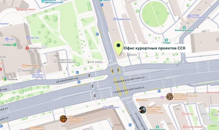 Карта расположения офиса ССК